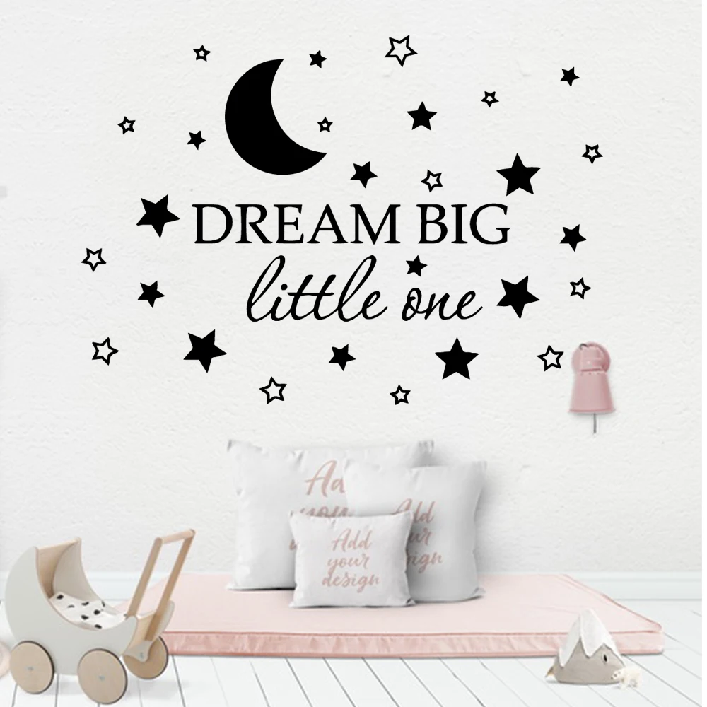 

Cute dream big Wall Sticker Removable Wall Stickers Diy Wallpaper Decor Living Room Bedroom Removable Sticker Mural