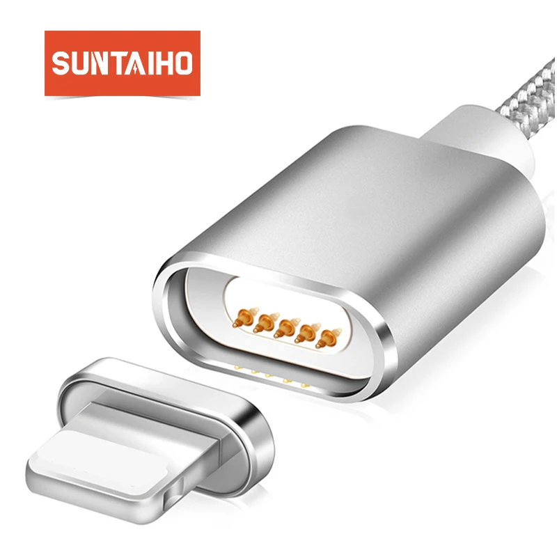 Suntaiho magnético Cable usb para iPhone X 6 s rápido Cable de carga de Nylon cable magnético para iPhone 7 Plus 8 Plus cargador de cable