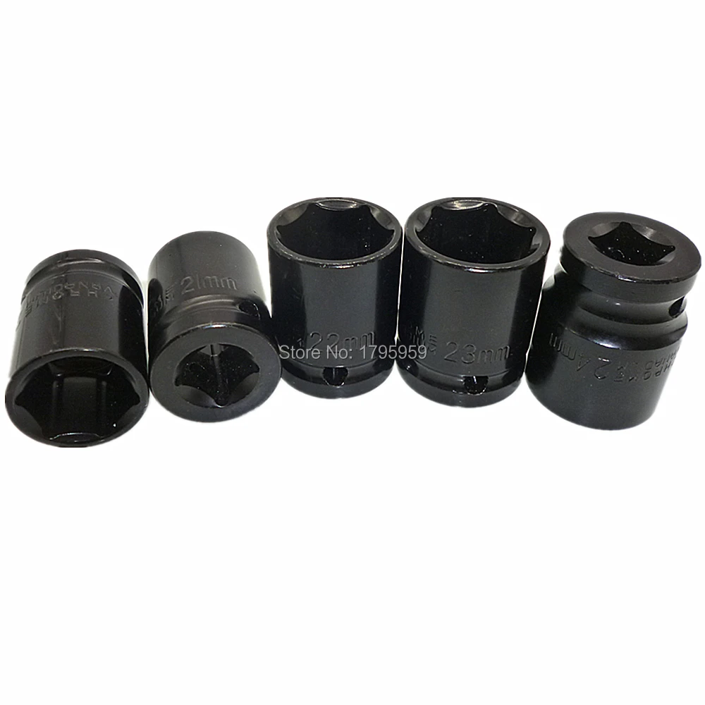 5pc 20mm 24mm Impact Socket 1/2" Square Drive 6 Point Metric Sockets