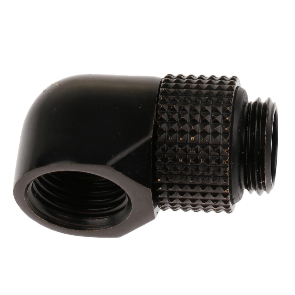G1/4 Inch Rotary Multi-Link Adapter Fitting for Water Cooling System Black