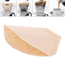 100 шт фильтры для мгновенного кофе одноразовые Сменные неотбеленные натуральные бумажные