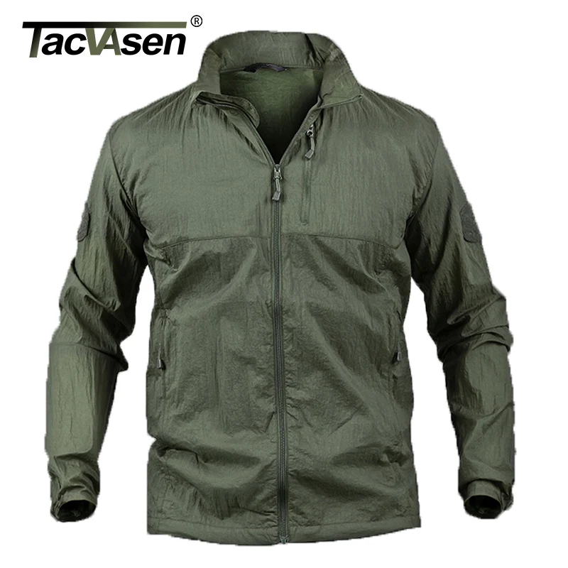 

TACVASEN Summer Style Men Jacket Military Tactical Waterproof Jacket Thin Windbreaker Lightweight Quick Dry Jacket TD-YCXL-011