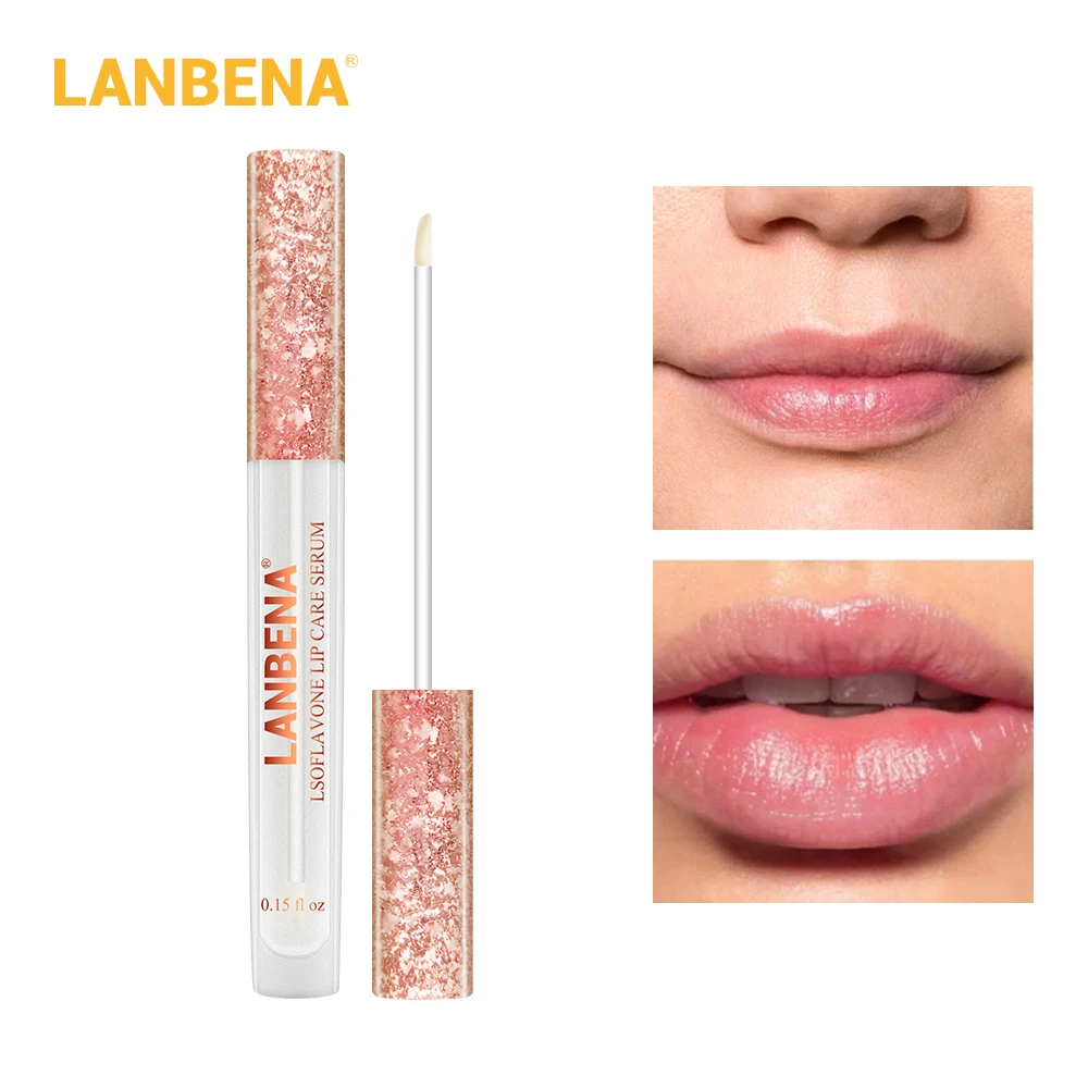 

LANBENA Lsoflavone Lip Care Serum Lip Plumper Lip Mask Increase Lip Elasticity Reduce Fine Lines Repairing Moisturizing Beauty