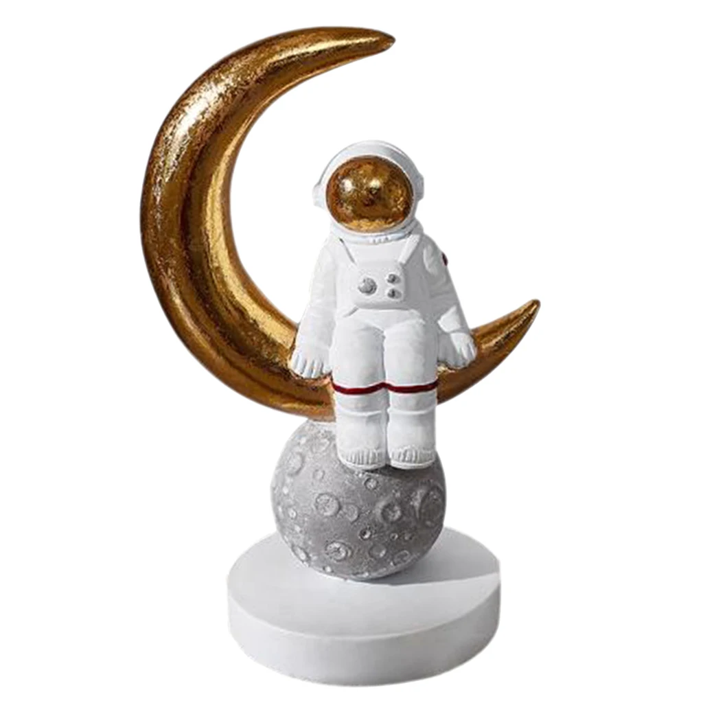 Creative Space Man Astronaut Sculpture Cosmonaut Figurine Model Resin Crafts Statue Home Decoration