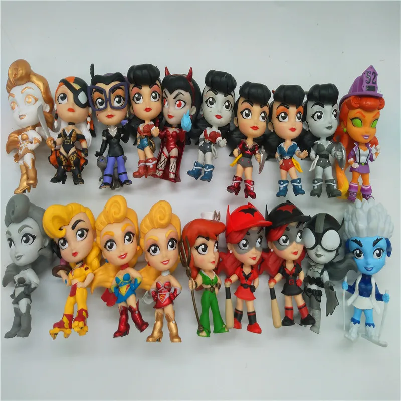 

Hqih quality 10cm street Mortal Kombat Avenger Action Figure Dolls Hard PVC Suicide Squad Wonder woman Supergirl Catwoman
