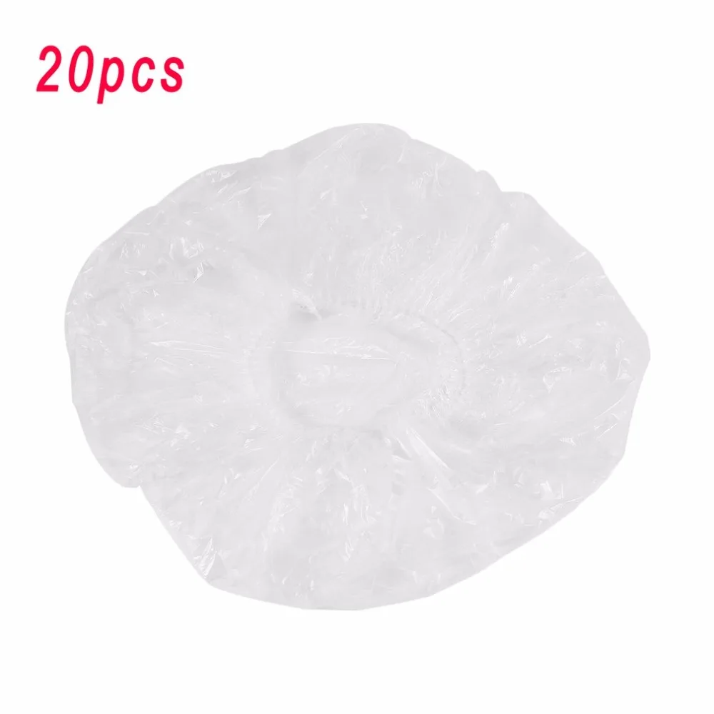 20 pcs مرونة المتاح حمام الشعر المرأة/الرجال حمام أداة المتاح واضح سبا صالون الشعر أداة المنزل دش الاستحمام المنتج