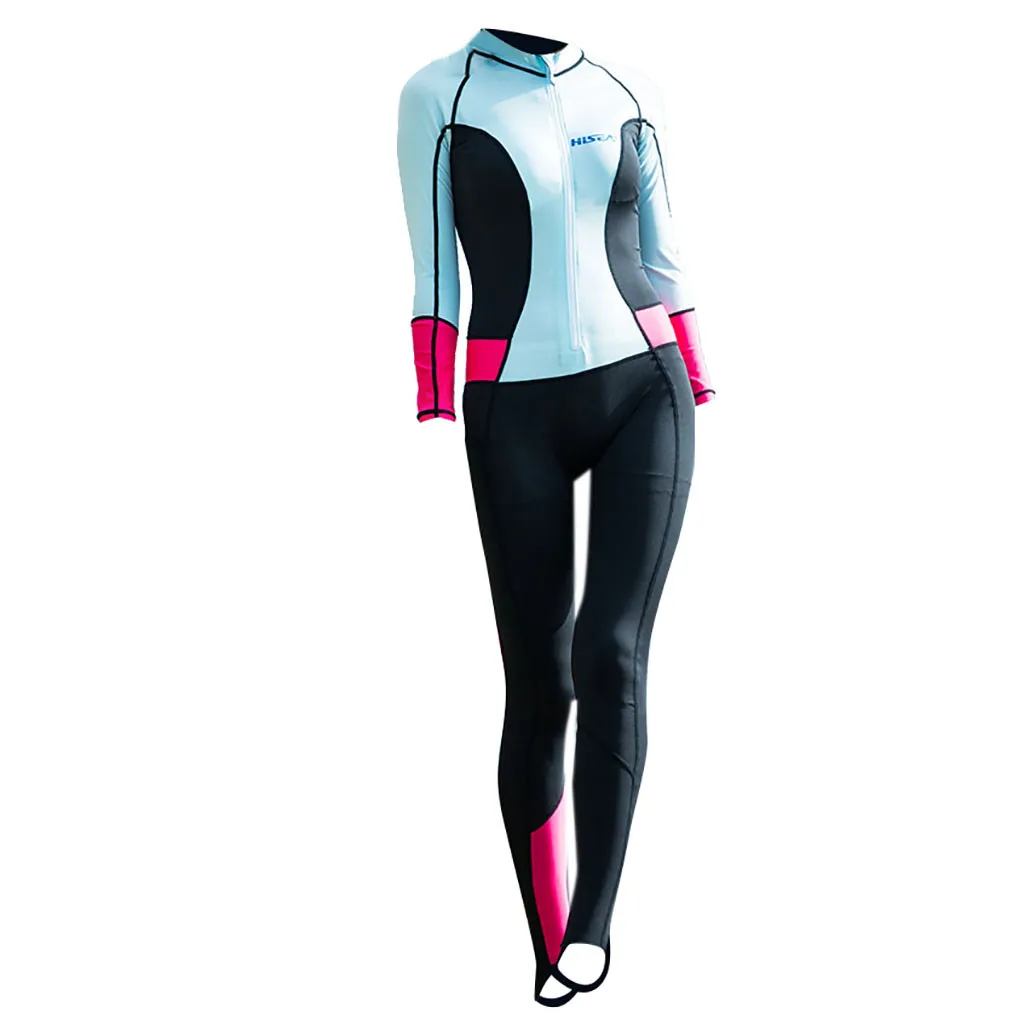 

Womail Fashion Women's 0.55mm Siamese diving suit long-sleeved diving swimsuit sunscreen snorkeling diving suit surf clothing
