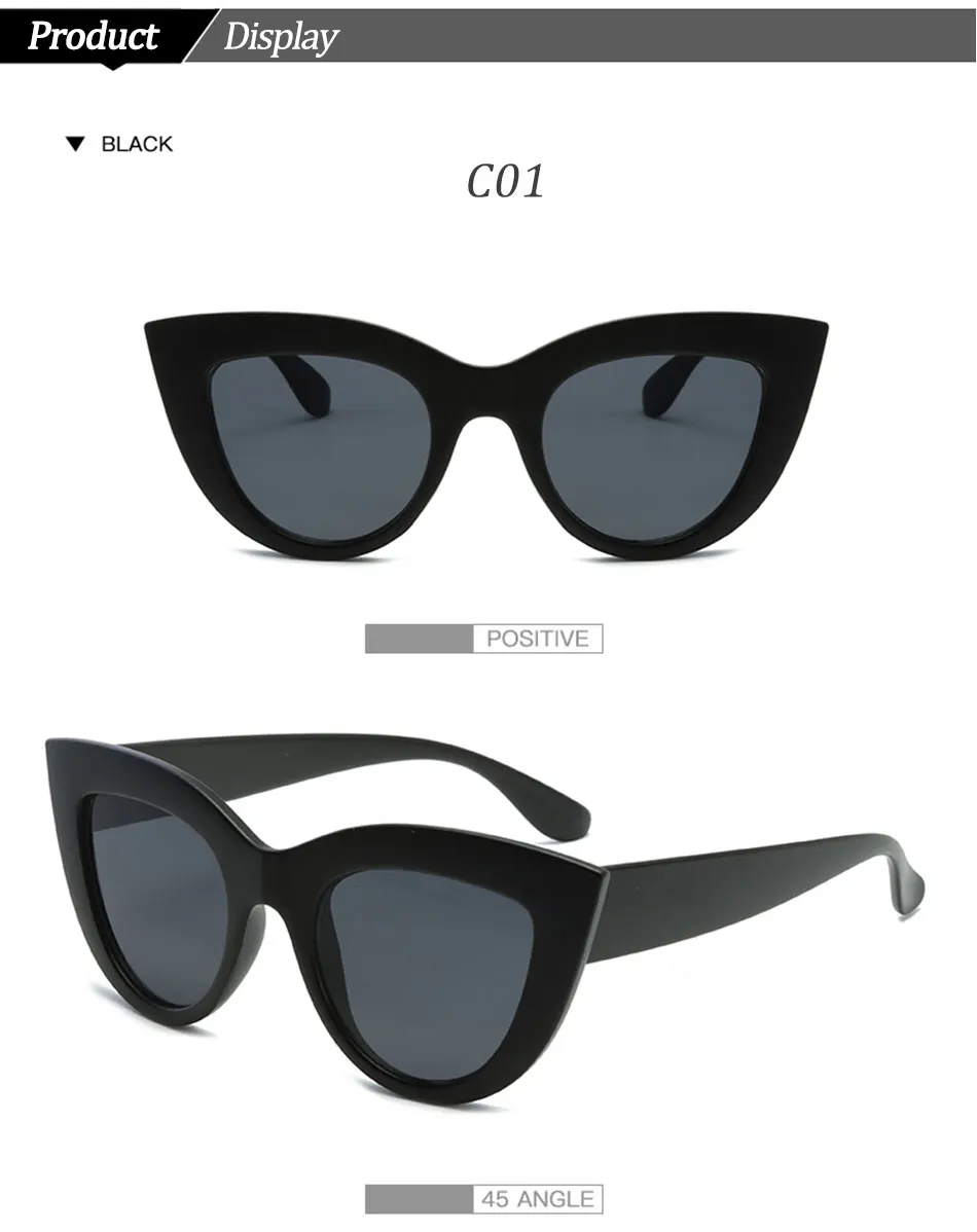 Новинка 90s солнцезащитные очки ретро CatEye женские брендовые дизайнерские винтажные черные солнцезащитные очки женские очки для девушек UV400