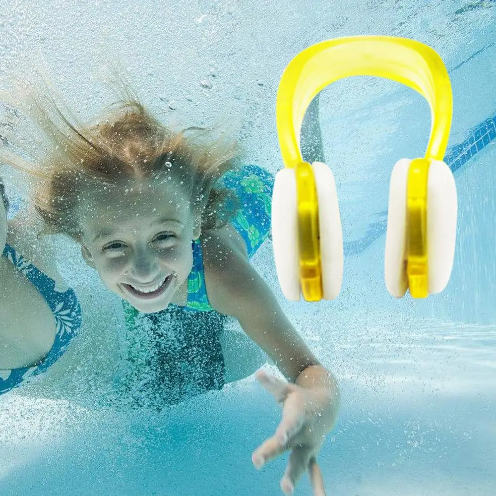 

Non-toxic Soft Silicone Water Sports Accessories Mini Swimming Waterproof Training Tasteless Nose Clip Aid Adult Kids Harmless