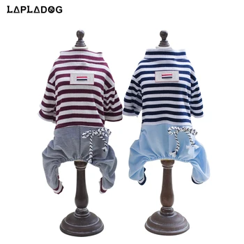 

Small dog clothes warm pet clothing Puppy Jumpsuits Rompers Pets Clothes+trousers Dogs Costume Four Leg Pajamas Coat ZL401