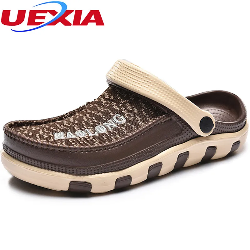 Uexia новые летние мягкая подошва пляжные сандалии Мужская обувь для вождения Для мужчин S желе повседневные сандалии суперзвезды модные