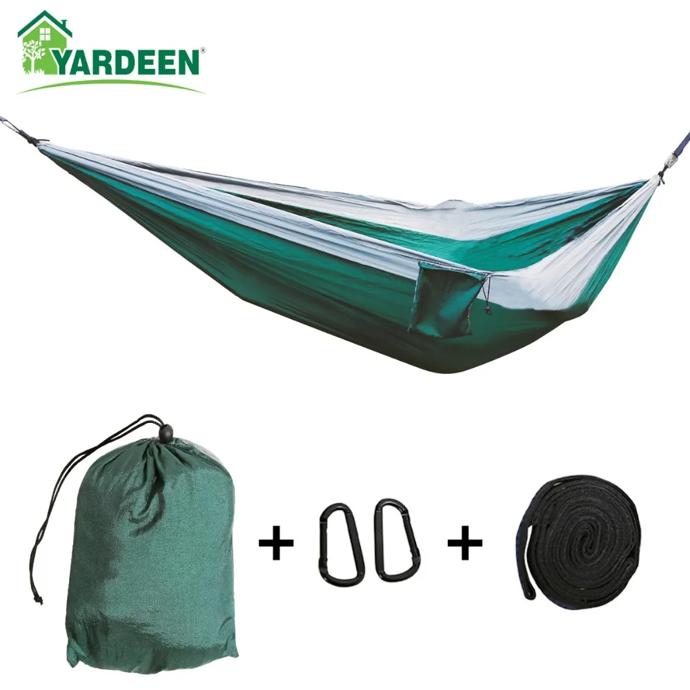 

300*200cm Tree Hammocks Camping Indoor Outdoor Portable Parachute Hammocks For Hiking Survival Travel with three color available