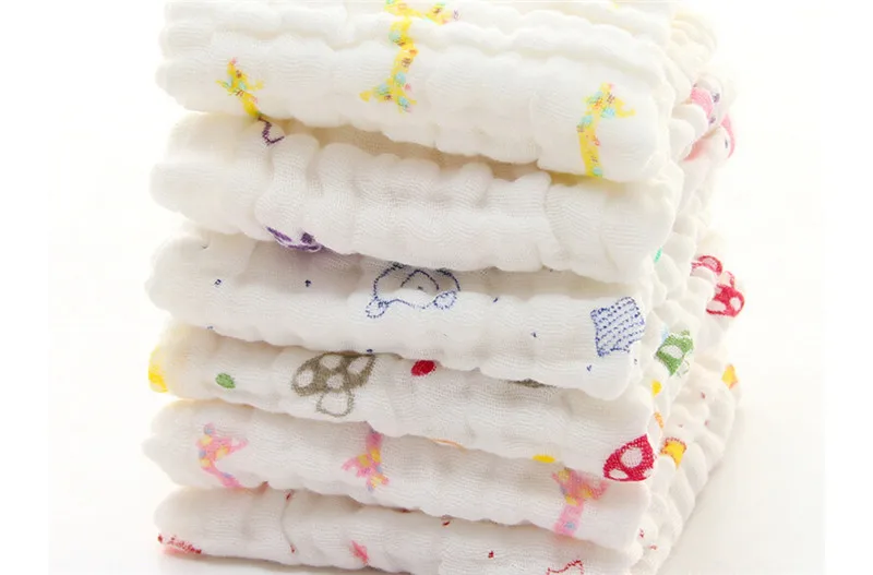 

1PC HOT 6 layers Baby Cotton Gauze Muslin Face Towel Baby Towel Wash Cloth Handkerchiefs Infant Baby Feeding Saliva Towels