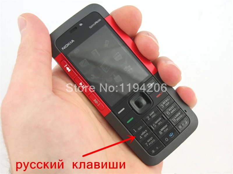Разблокированный Nokia 5310 XpressMusic Bluetooth Java MP3-плеер Поддержка русской клавиатуры Восстановленный телефон