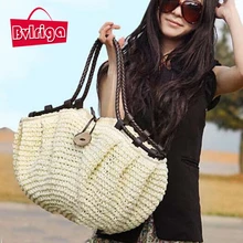 BVLRIGA estilo totes diseñadores bolsos de moda bolso de Las Mujeres del verano bolsa de Paja tejida bolsa de playa famosa marcas de diseño de alta calidad