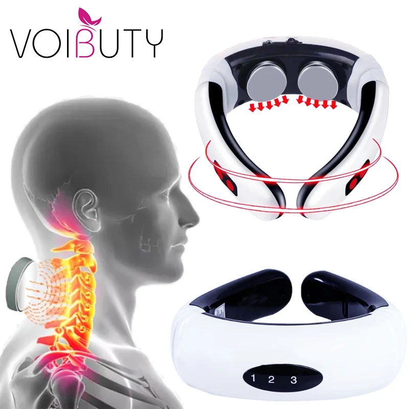 

Electric Pulse Neck Massager Cervical Vertebra Impulse Massage Physiotherapeutic Acupuncture Magnetic Therapy Relief Pain Tool