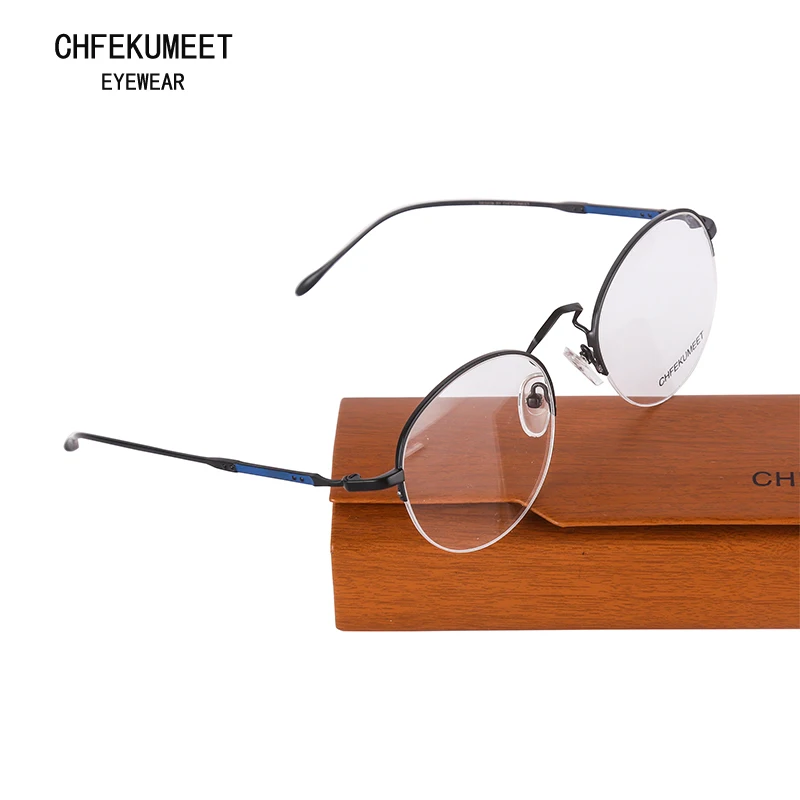 

CHFEKUMEET Round Small Frame Prescription Glasses for Women n Metal Prescription Eyeglasses Optical Myopia Glasses women
