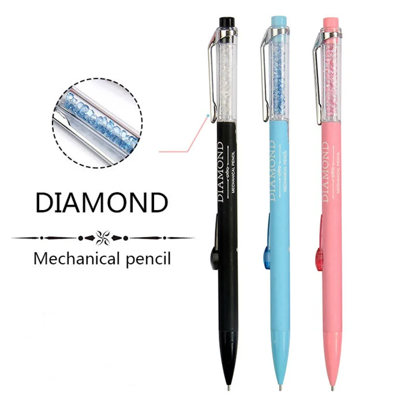 Crystal Mechanical Pencil Girls Diamond Mechanical Pencil As Office