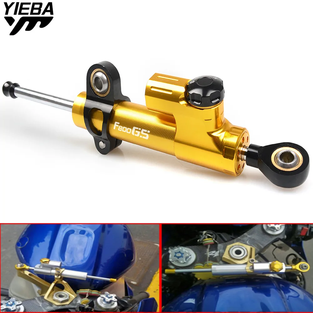 Universal Motorcycle Steering Dampers Stabilizer Safety Control For BMW F800GS F 800 GS F 800GS F800GT F650GS With F800GS LOGO