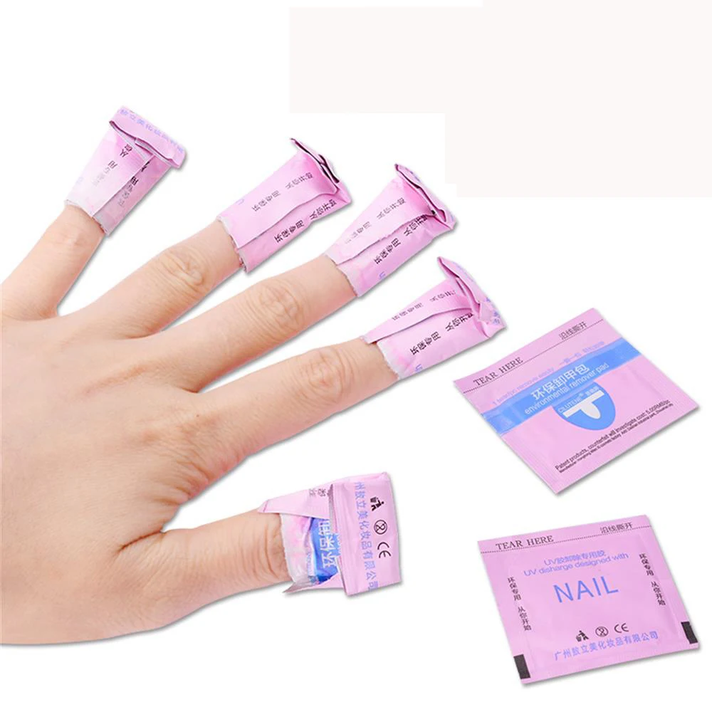 30 Pcs Nail Polish Remover Wraps Gel Nail Polish Easy Soak Off Remover ...