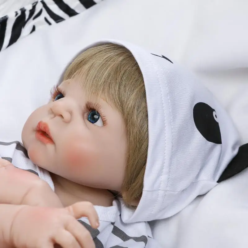 22 &quotполностью силиконовые куклы reborn babies bebe 55 см живая стильная Реалистичная
