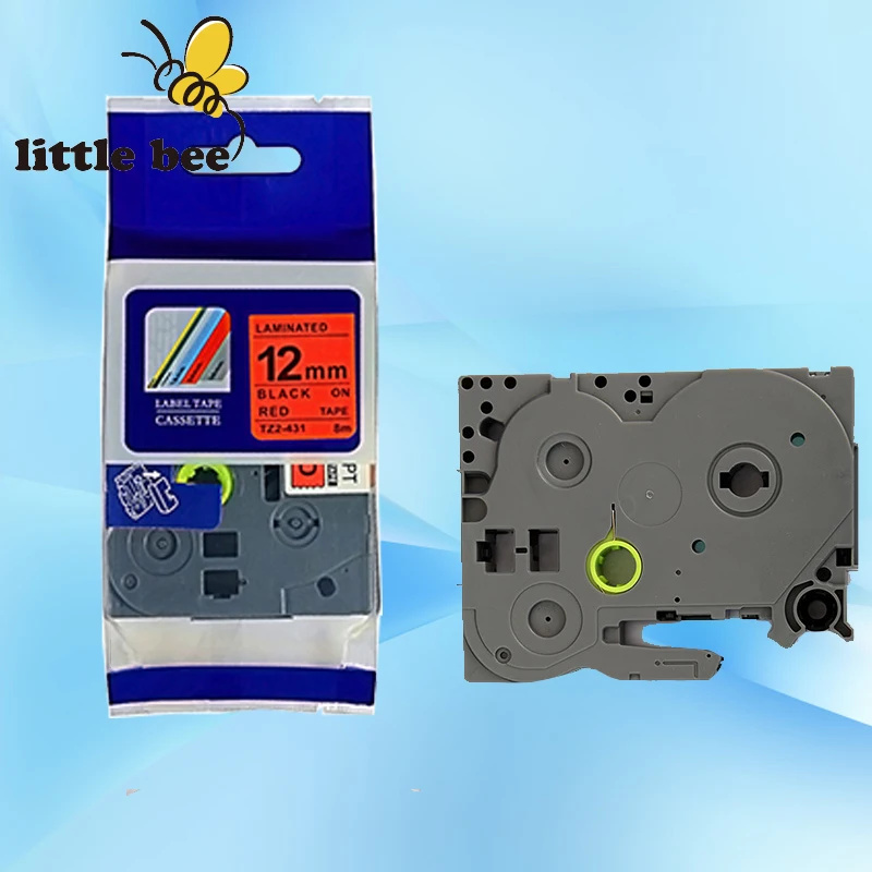 Совместимость для TZ label tze tz tape Tze431 tze 431 12 мм* 8 м черный на красном Tze-431 P-touch ленточный производитель этикеток