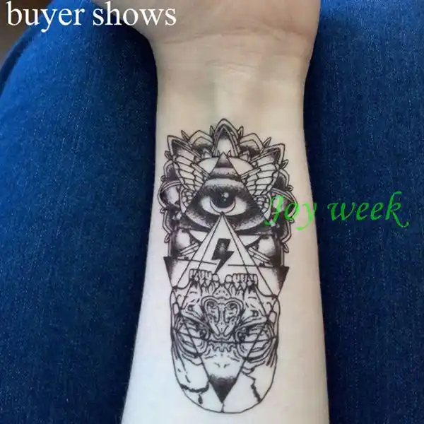 Waterproof Temporary Tattoo Sticker Apollo sun totem God\u0027s eye of Horus Wedjat Ancient Egypt tatto flash tatoo fake for men