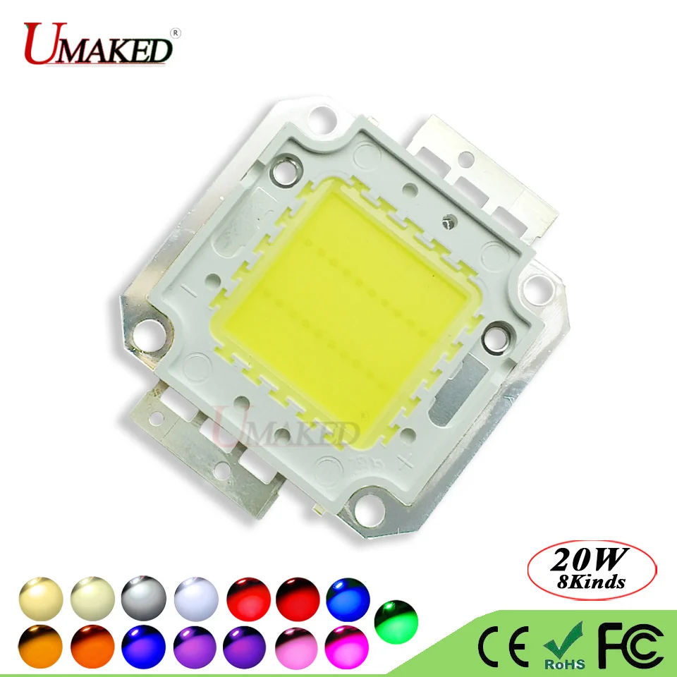 

UMAKED High Power 20W LED COB Diode SMD Chip 30Mil Genesis Photonics Light chips Warm/Natrual/White/Cool For led Bulb Spotlights