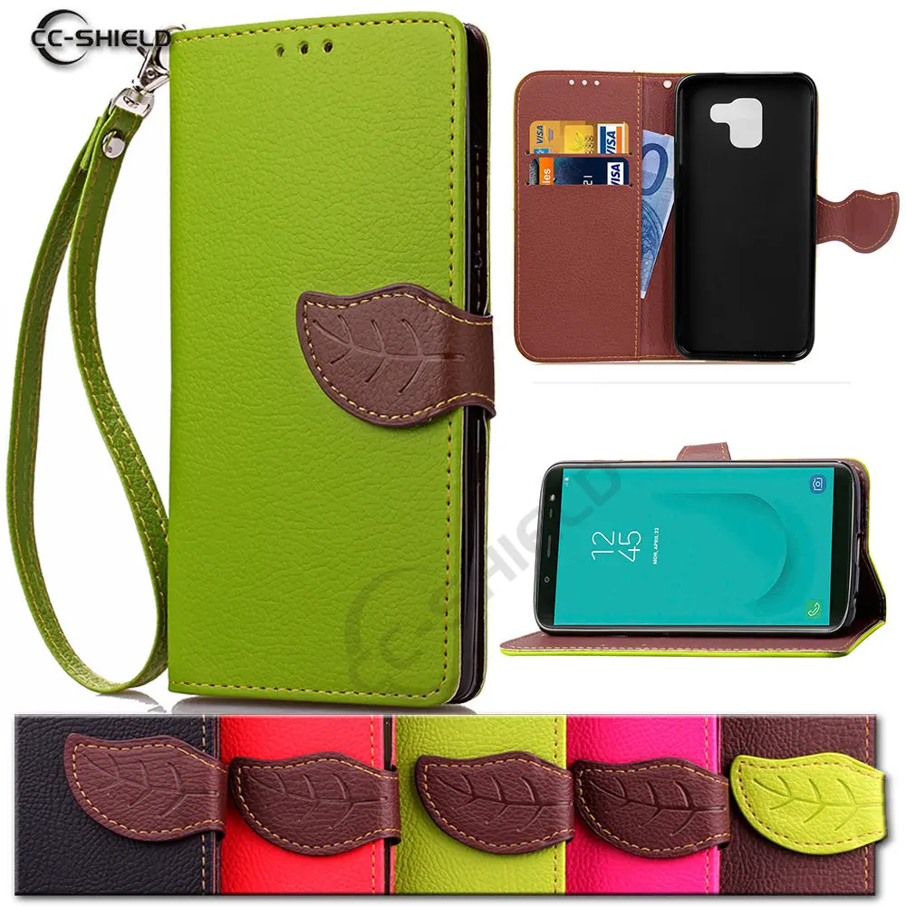 

Leaf Wallet Case for Samsung Galaxy J4 2018 J 400 J400 J400F J400F/DS SM-J400F SM-J400F/DS SM-J400 Flip Case Phone Leather Cover