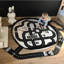 Baby Playing Mat Round Crawling Blanket Kids Rug For Children Racing Games Pad Carpets Infant Toy