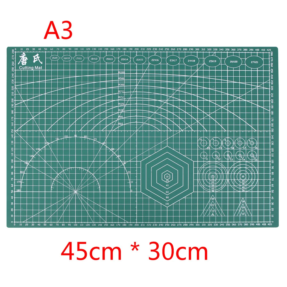 A3 Pvc Rectangle Grid Lines Self Healing Cutting Mat Tool Fabric Leather Paper Craft Diy Tools 45cm * 30cm