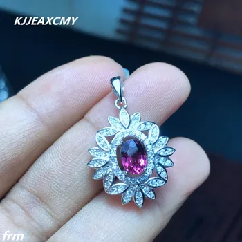 

KJJEAXCMY boutique jewelry,925 sterling silver inlaid natural magnesium aluminum garnet female models pendants to send chain