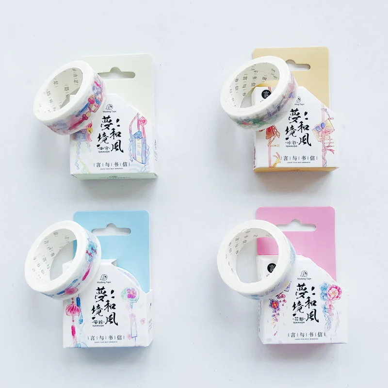 

1.5cm*5m Japanese Style Wind Chine Lucky Charm Masking Tape Scrapbooking Decorative Washi Tape Diary Notebook Album DIY Craft
