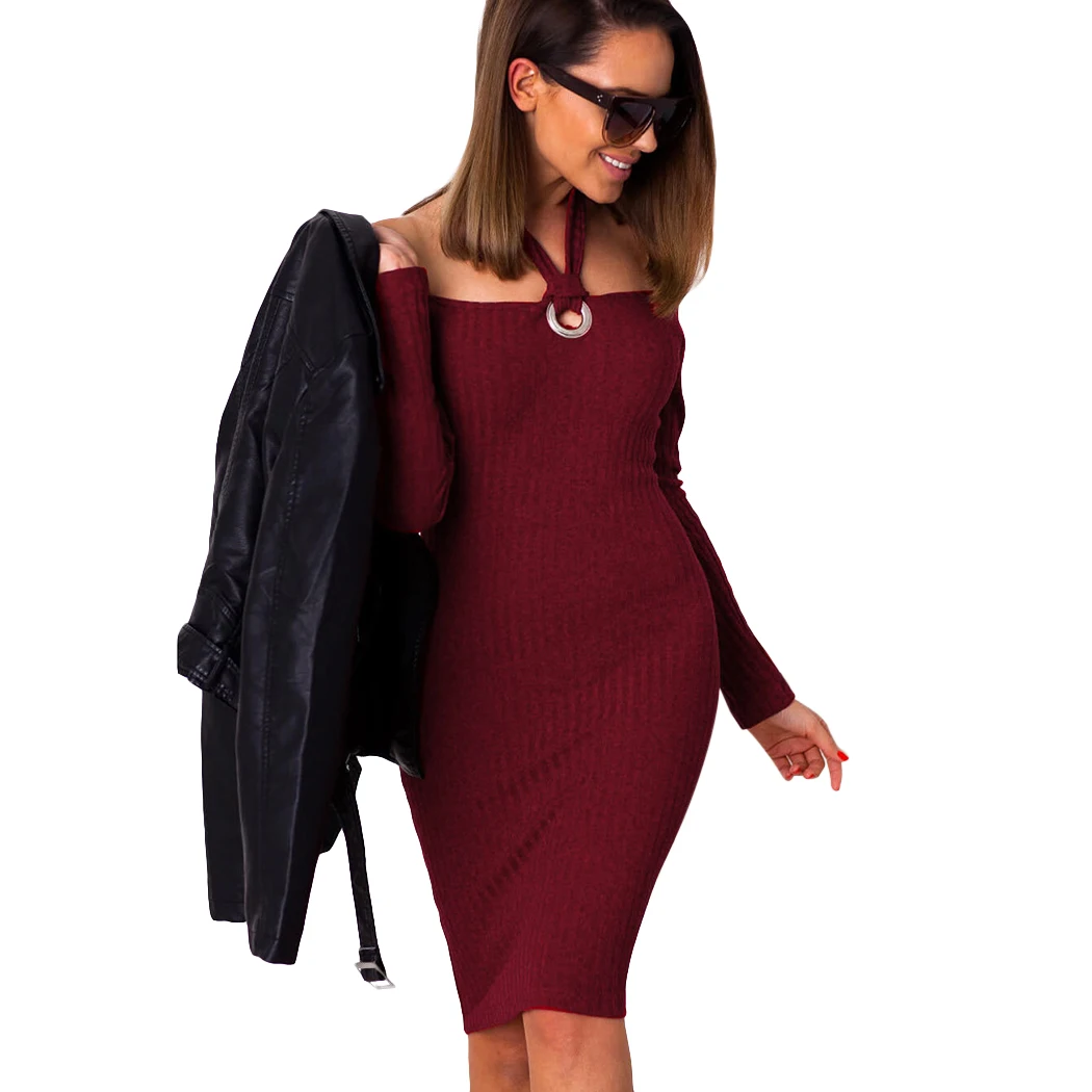 off the shoulder dress winter