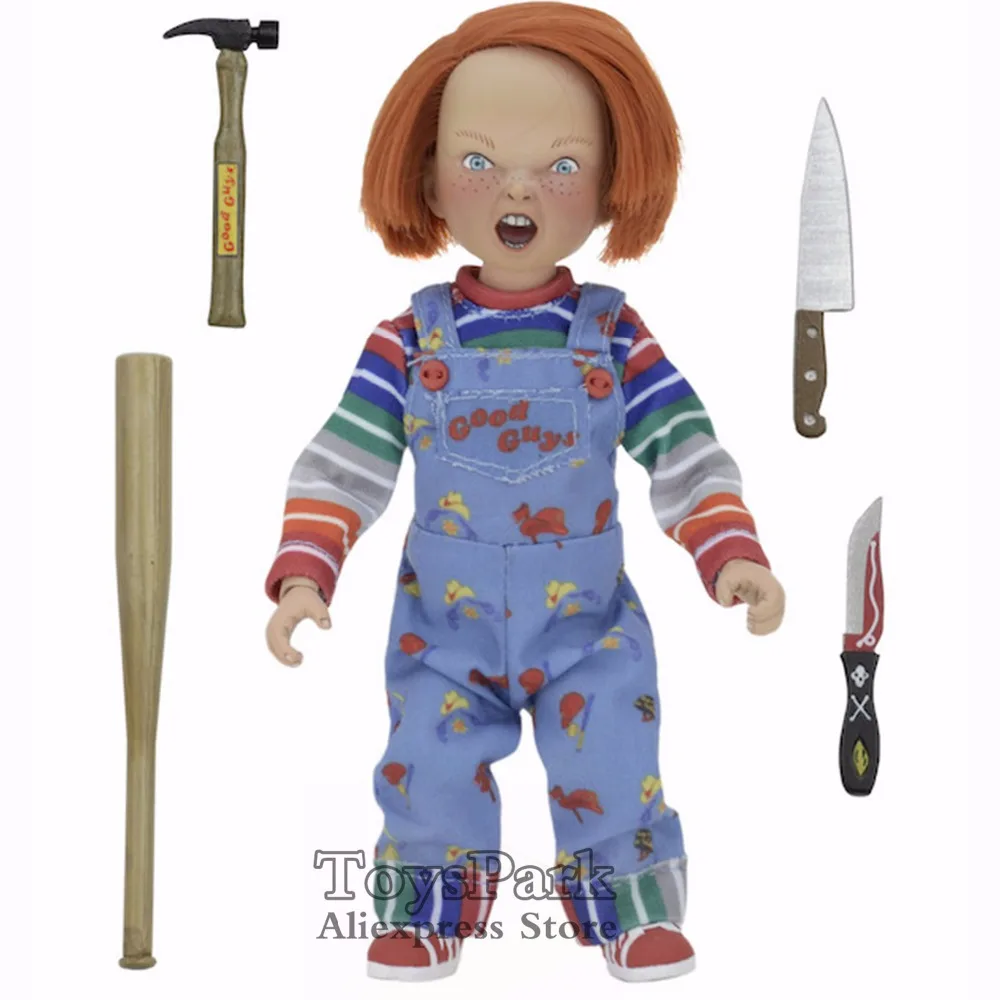 

100% Original NECA Reel Toys Series 5" CHUCKY Good Guys Retro Clothed Action Figure Child's Play Doll Collectible Gift 8" Scale