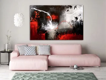 

high quality Handmade thick knife abstract oil painting Burning lightning on Canvas Painting Picture Decor Oil Painting artwork