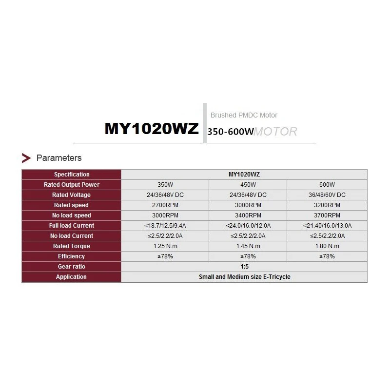 450 Вт 48 В MY1020WZ электрический велосипедный полированный мотор Электрический