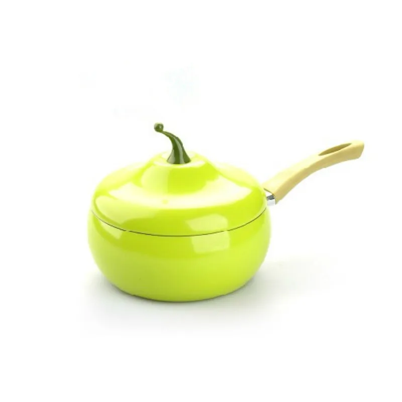 20CM Lovely Fruit Pear Milk Pot Non Stick Single Hot Milk Pan Handle
