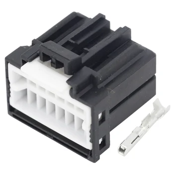 

16 Pin sheathed connector with black plastic with terminal DJ7161C-1-21 175966-2