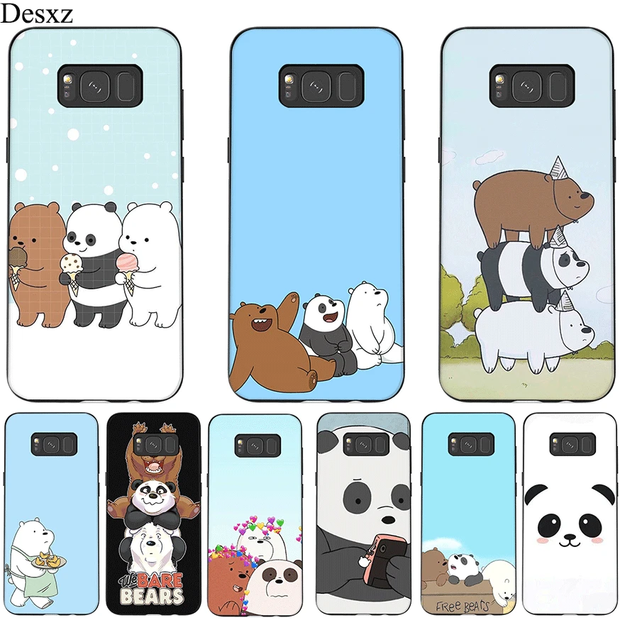 

Silicone Mobile Phone Case For Samsung M10 M20 M30 M40 S6 S7 Edge S8 S9 S10 S10E Plus Note 8 9 Cover We Bare Bears