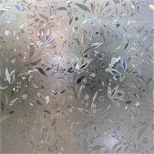 90*200 см без клея конфиденциальности Декоративные самоклеющиеся окна Плёнки Стекло Плёнки статический цепляются окна Стикеры 3D лазер для Спальня