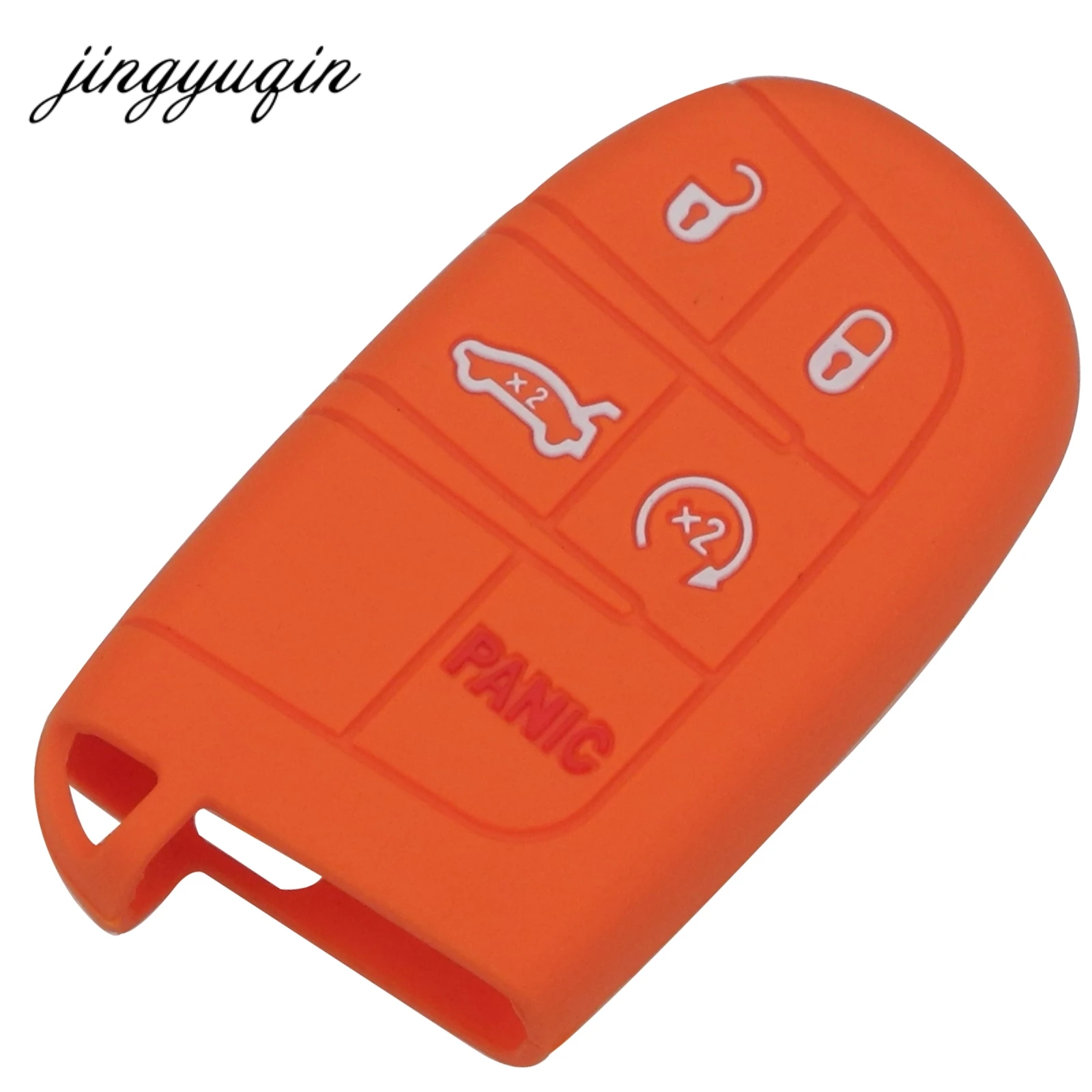 Jingyuqin силиконовый чехол для ключей от машины JEEP Grand Cherokee Dodge JCUV dart Journey Chrysler 300C Fiat 5