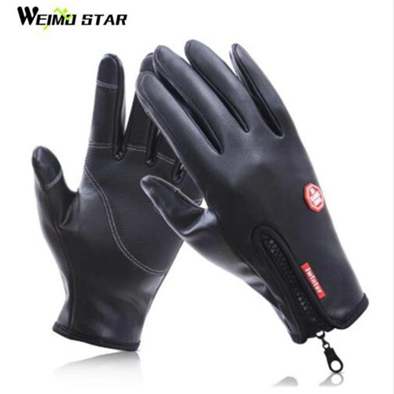 Weimostar Full Finger Cycling Gloves Touch Screen Winter Waterproof MTB
