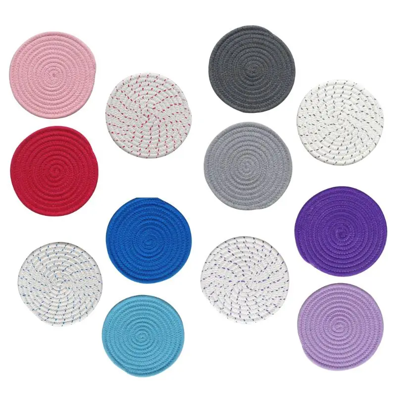 

3 Pcs/Set Pot Holders Set Trivets Set Cotton Thread Weave Hot Pot Holders Set Stylish Coasters, Hot Pads, Hot Mats, Spoon Rest F