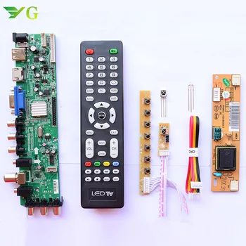 

DS.D3663LUA.A81.2.PA V56 V59 Universal LCD Driver Board Support DVB-T2 TV Board+7 Key Switch+IR+2 Lamp Inverter+remate contral