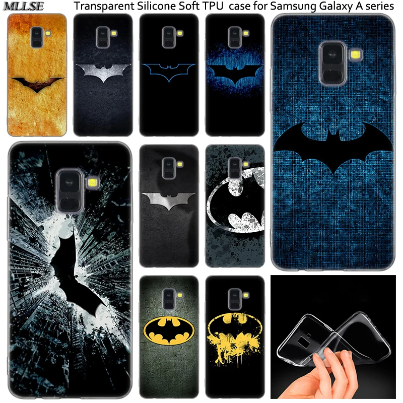 

Hot Marvel Batman LOGO Silicone Case For Samsung Galaxy A50 A30 A10 A40 A6 A8 Plus A20 E A5 A7 2018 2017 2016 Note 9 8 Fashion