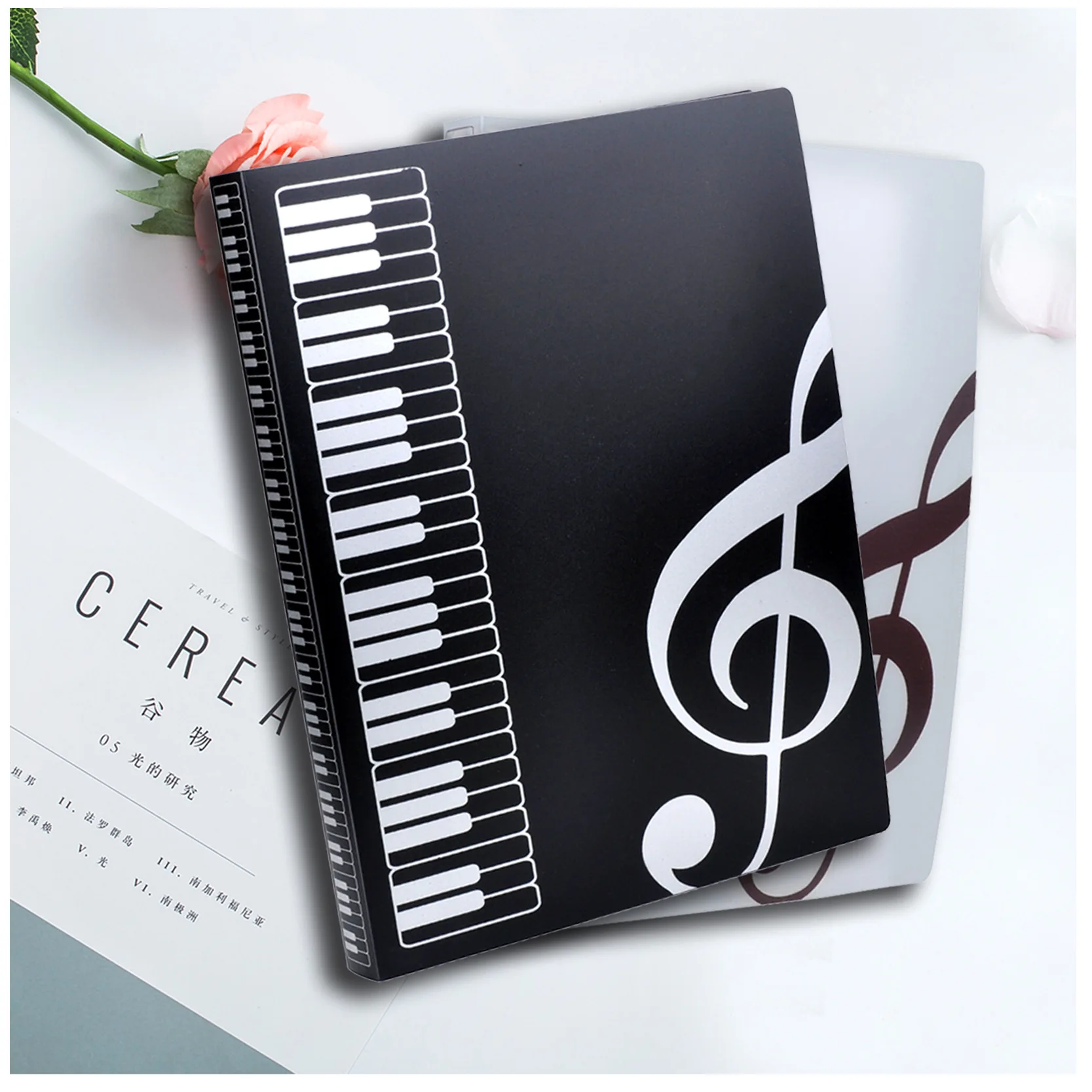 

Coloffice High-quality creative multi-layer A4 music keyboard 40 transparent page booklet folder student teacher Test folder 1pc