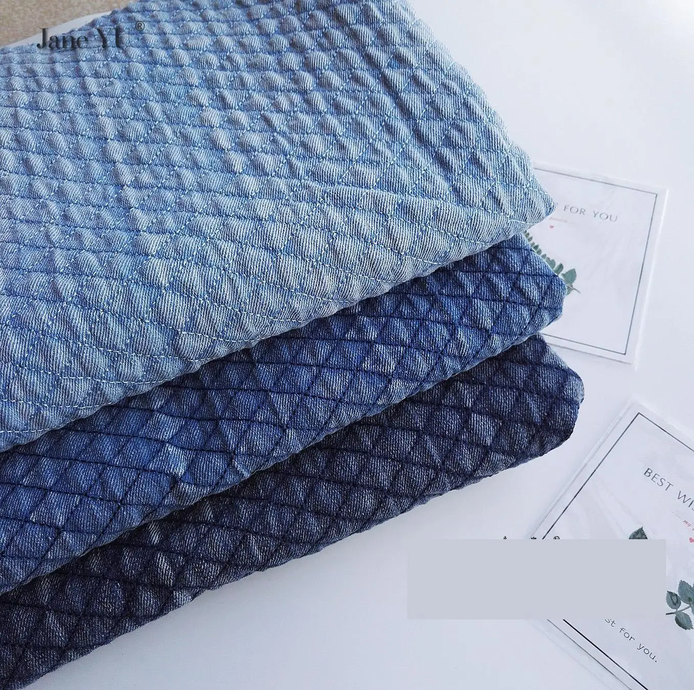 JaneYU Новая модная джинсовая куртка с хлопковой тканью и стеганым хлопком для куртки