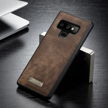 

Original CaseMe Bulit-in Magnet Vintage Leather + Soft TPU Silicone Back Cover Case For Samsung Galaxy Note 9 Phone Cases Note9