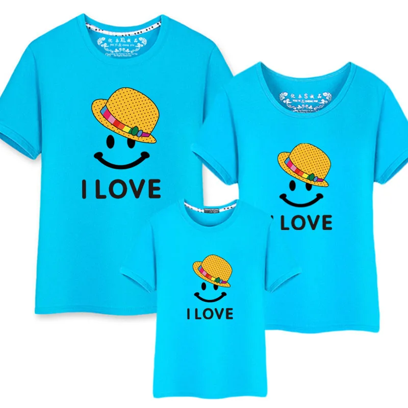 

Family Matching Clothing Summer Mother and Daughter Clothes Family Look T-shirt Mother Son Outfits Cotton Dad Son Clothes